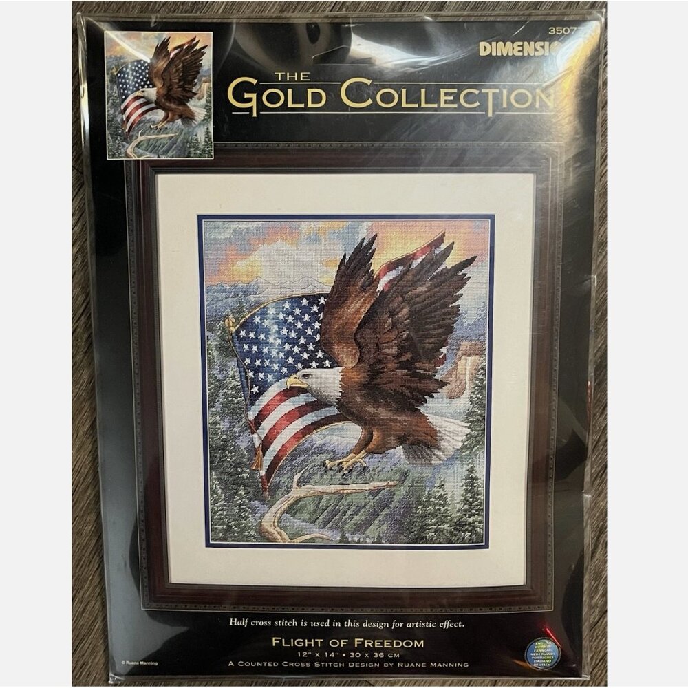 Gold Collection 'Flight of Freedom' Cross‎ Stitch Kit